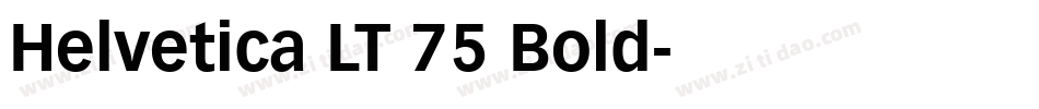 Helvetica LT 75 Bold字体转换